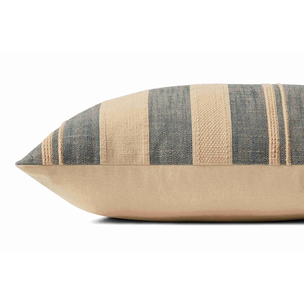 Mia PAR0014 Ivory/Denim Pillow